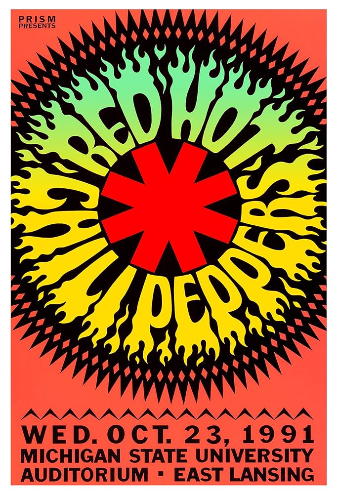 Red Hot Chili Peppers ポスター Red Hot Chili Peppers Poster Pacific Coliseum 1996 Litho
